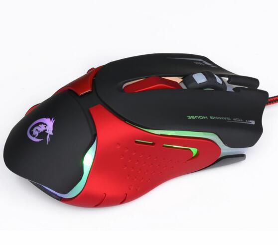 Adjustable 1200/1600/2400/3200 DPI Colorful flash game mouse